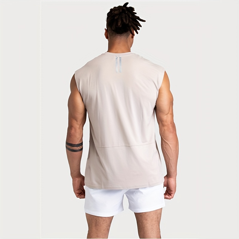 mens tank top casual comfy vest for summer mens sleeveless shirts clothing top gym training workout details 6