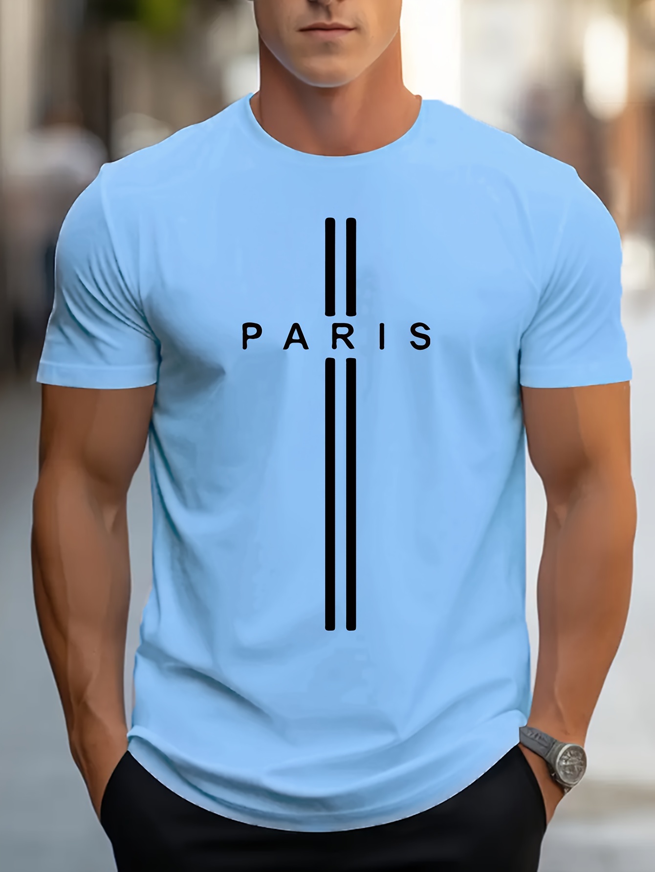 paris print mens graphic design crew neck t shirt casual comfy tees tshirts for summer mens clothing tops for daily vacation resorts details 3