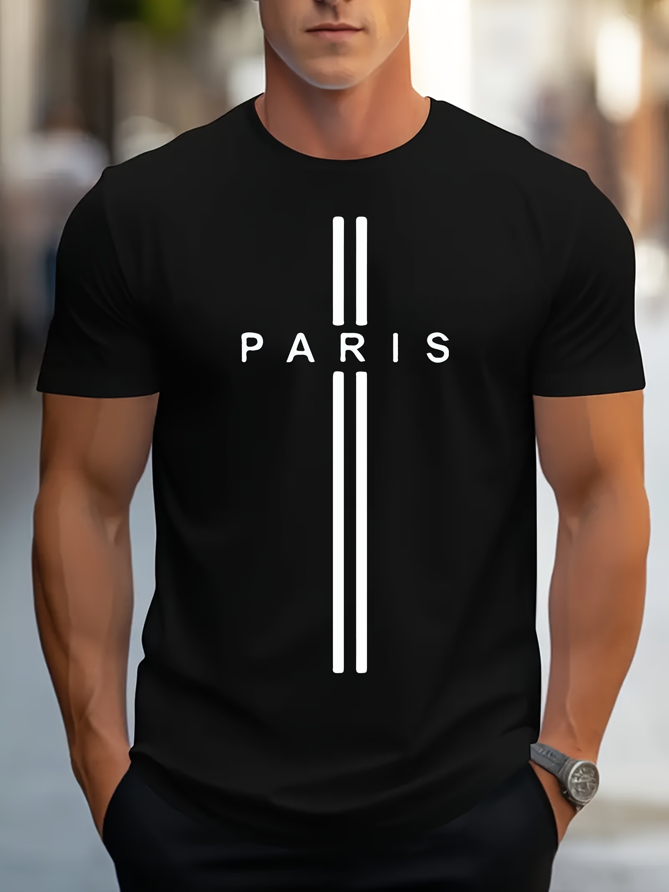 paris print mens graphic design crew neck t shirt casual comfy tees tshirts for summer mens clothing tops for daily vacation resorts details 6