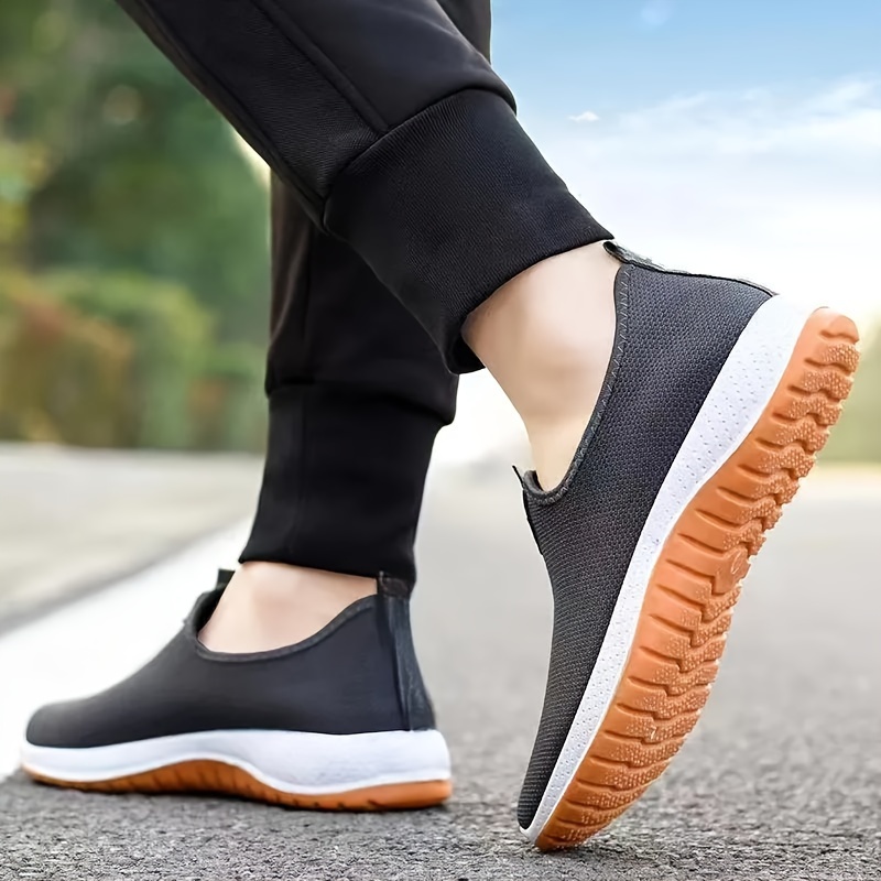 solid slip sneakers unisex trendy comfy non slip soft sole details 16