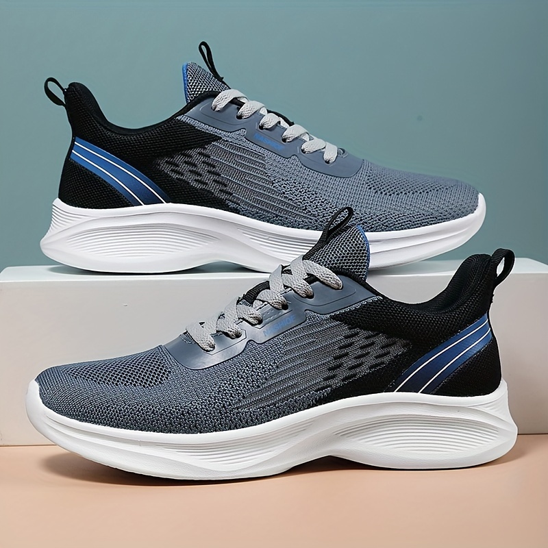 running shoes men s trendy woven knit breathable comfy non details 9